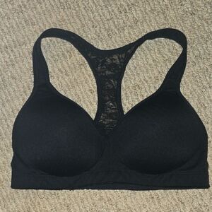 Victoria's Secret Black Lace Racerback Sports Bra Yoga